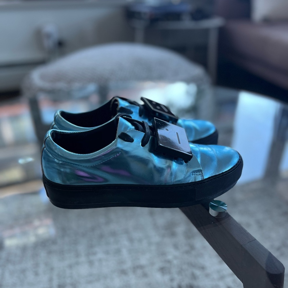 Acne Studio Blue/Black Women's Shoes Quiet Luxury Formal Evening Casual Size 7.5 - Picture 16 of 16